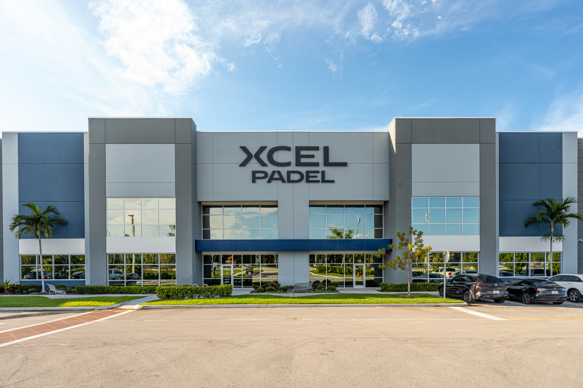 Xcel Padel club exterior in West Palm Beach